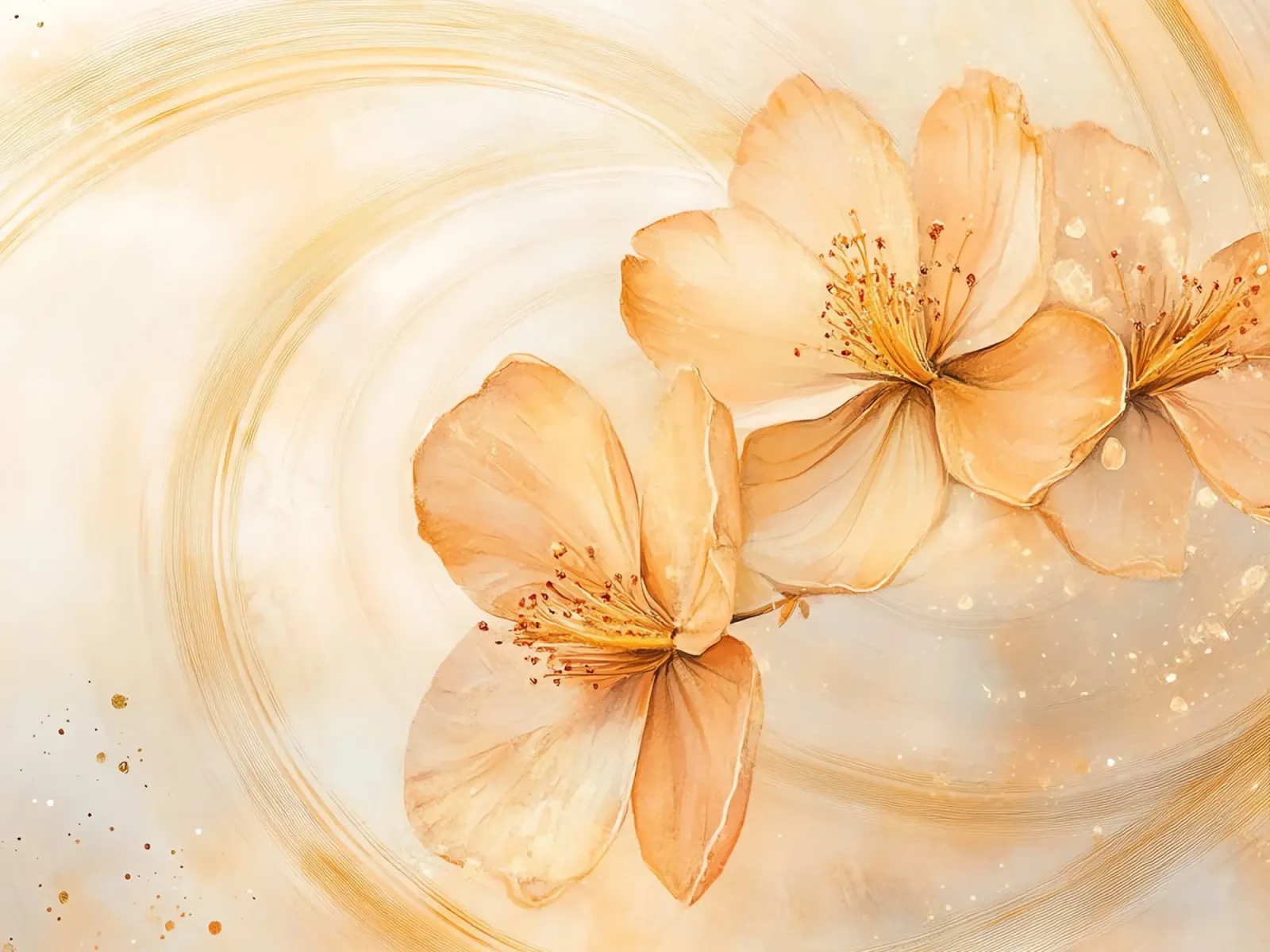 Harmonie Florale : L'anima dei fiori poster con telaio in legno da Théïa's Fantasia World