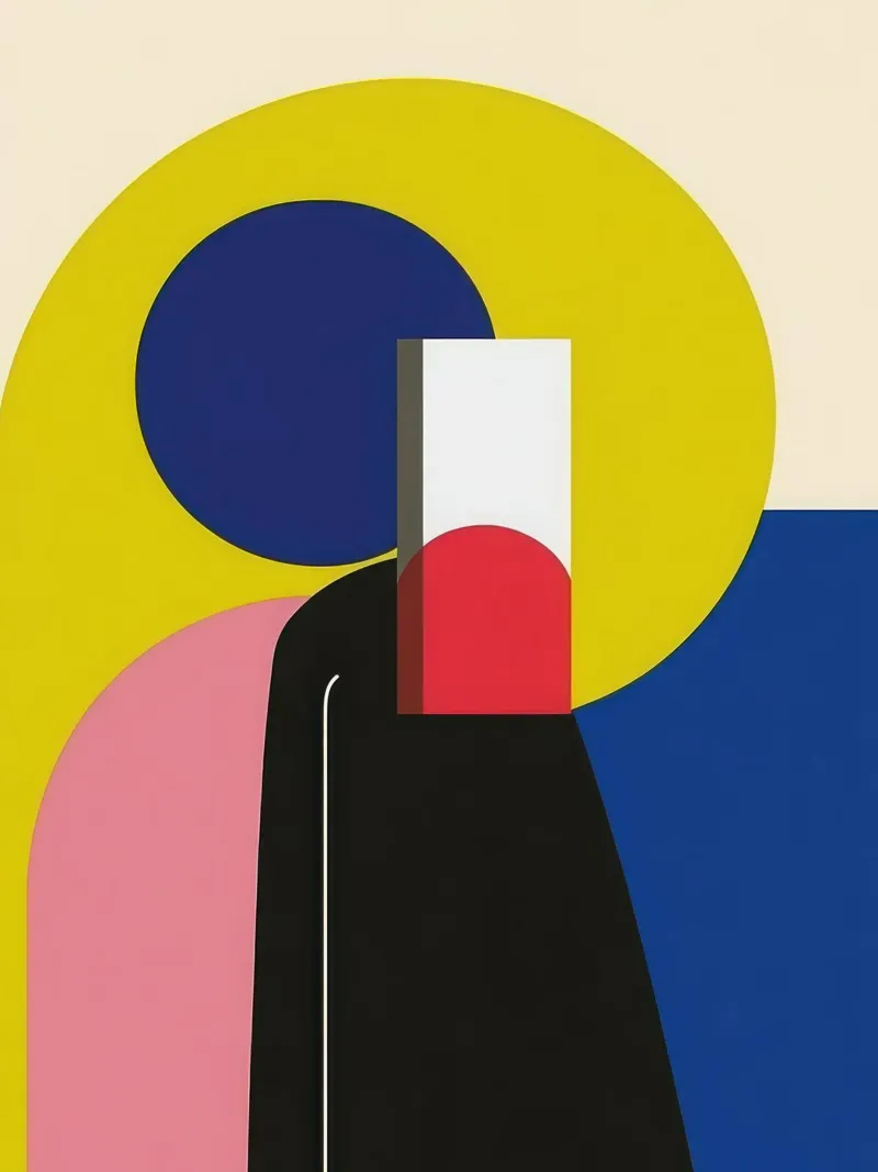 Constructivist silhouette canvas by Geometric
