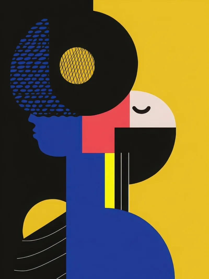 Abstract musician canvas by Geometric