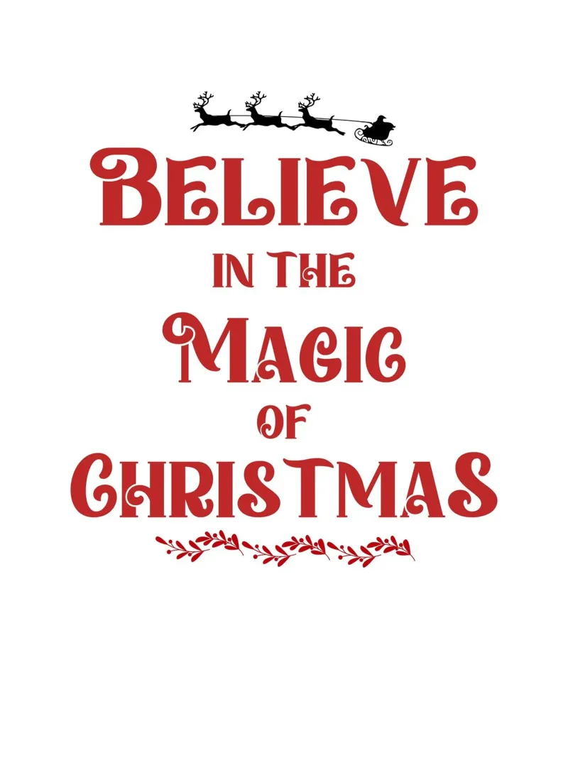 Believe in the Magic of Christmas poster con telaio in plastica da ramosashop