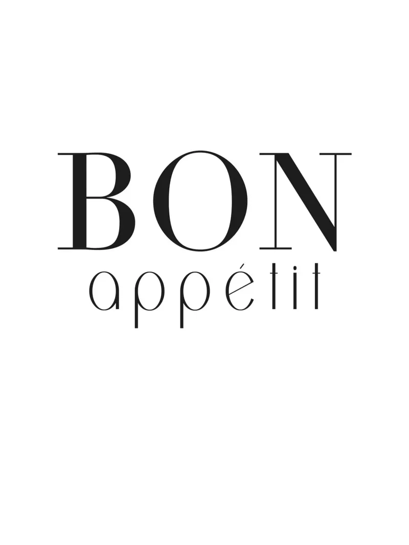 Poster Bon Appétit - Cucina dal design minimalista pellicola backlit da Whole©