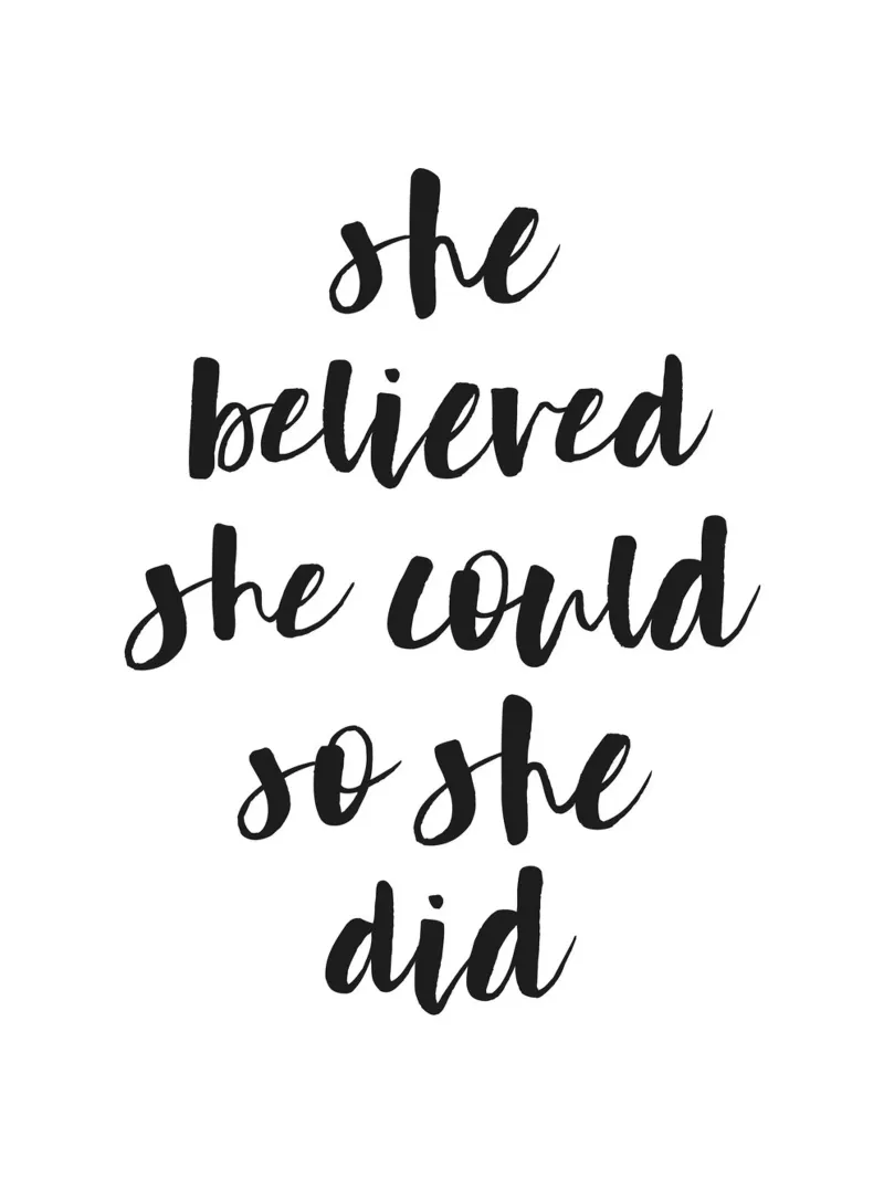She Believed Poster alu-dibond by Whole©