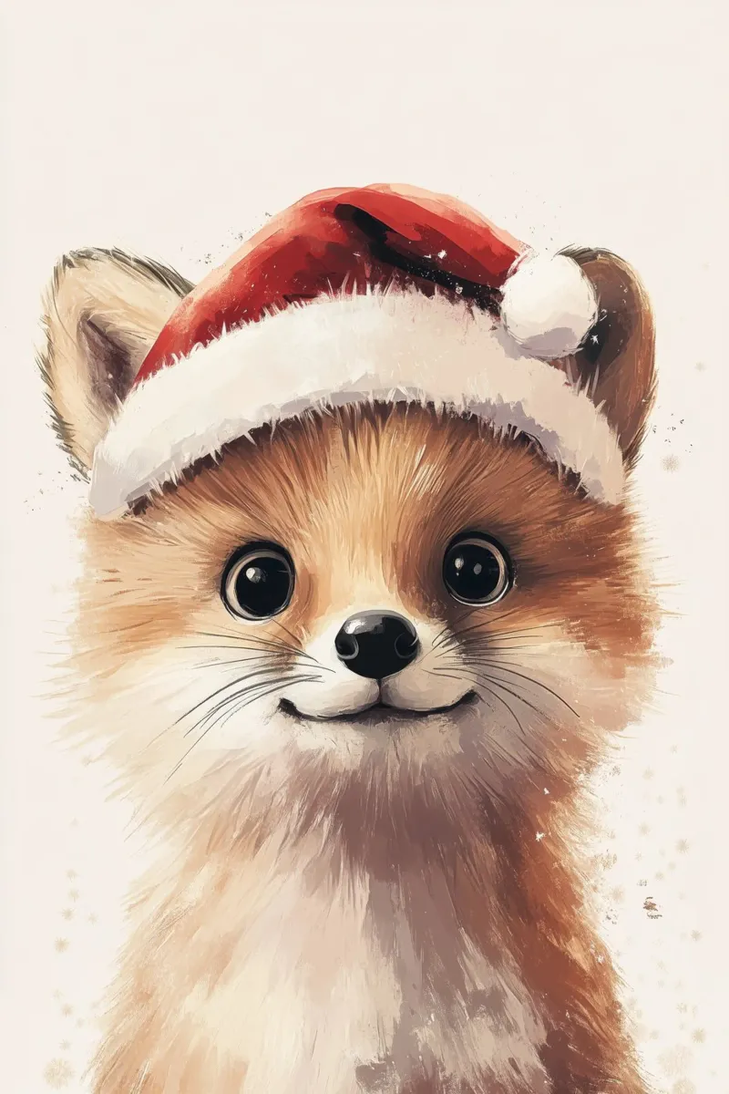 HeldIn #19 Fuchs feiert Weihnachten Hahnemühle von farbenhelden
