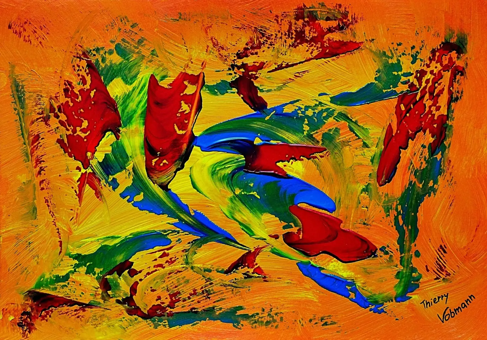 IDEAL GIFT 64 alu-dibond by Thierry Vobmann Abstract painting