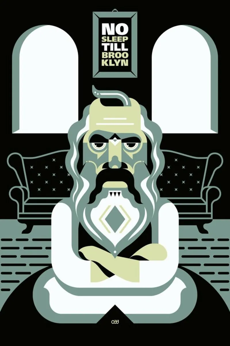 Rock Motel – Rick Rubin poster con telaio in legno da Oscar Odd Diodoro