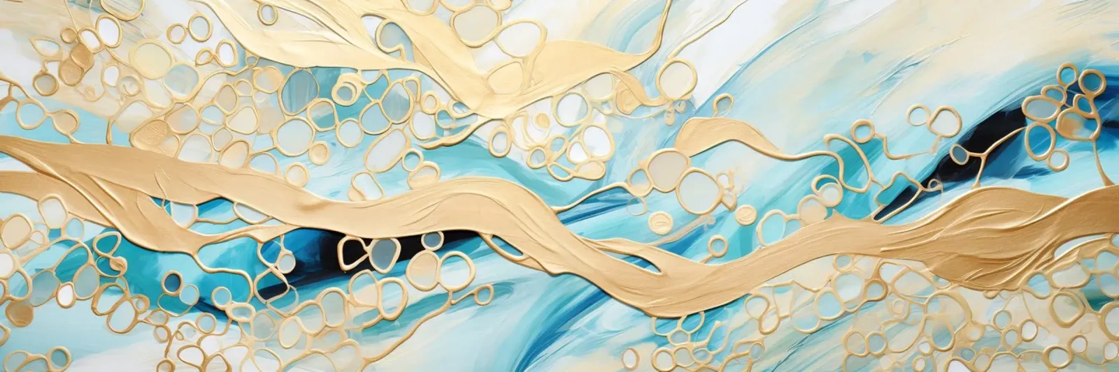 ABSTRACT ART Liquido dorato pellicola backlit da Melanie Viola