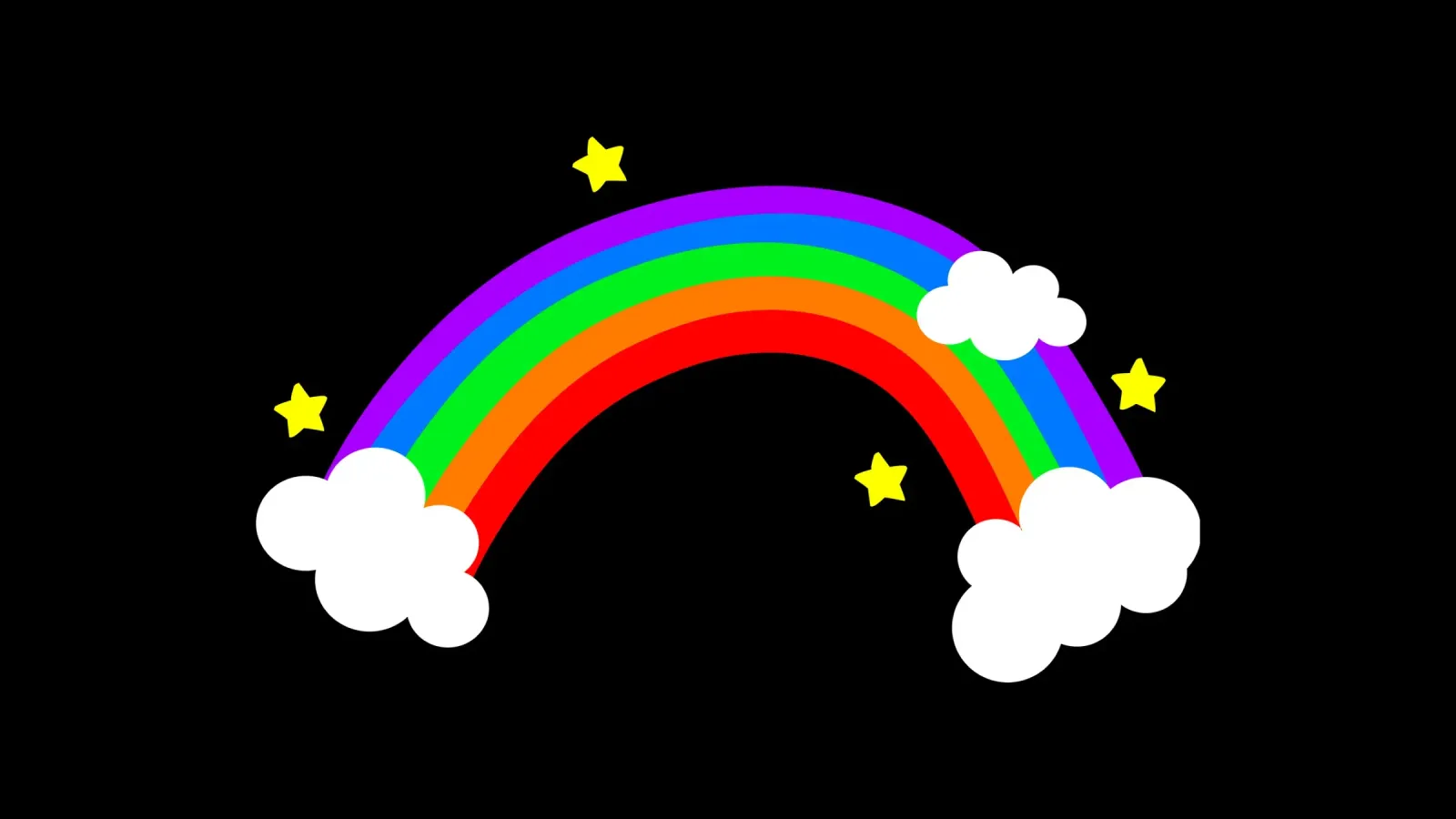 Rainbow with clouds and stars poster da happieeagle