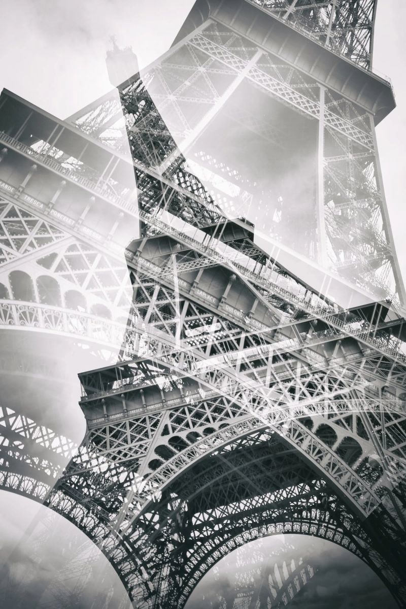 La doppia Torre Eiffel tela da Melanie Viola