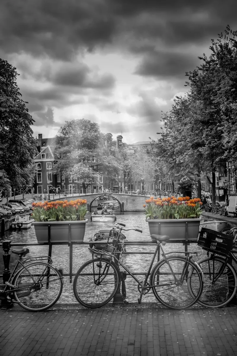 Herengracht Amsterdam poster con telaio in plastica da Melanie Viola