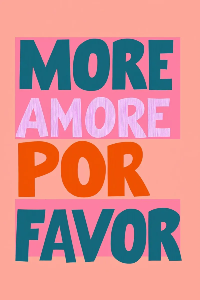 More amore por favor pop canvas by Carinaprint