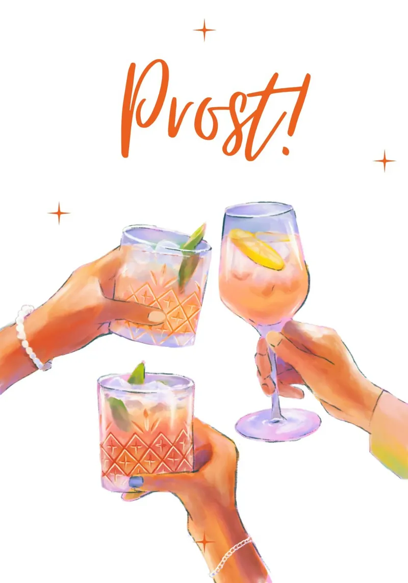 Prost, Cocktail, Bevande poster da pdigitalprints