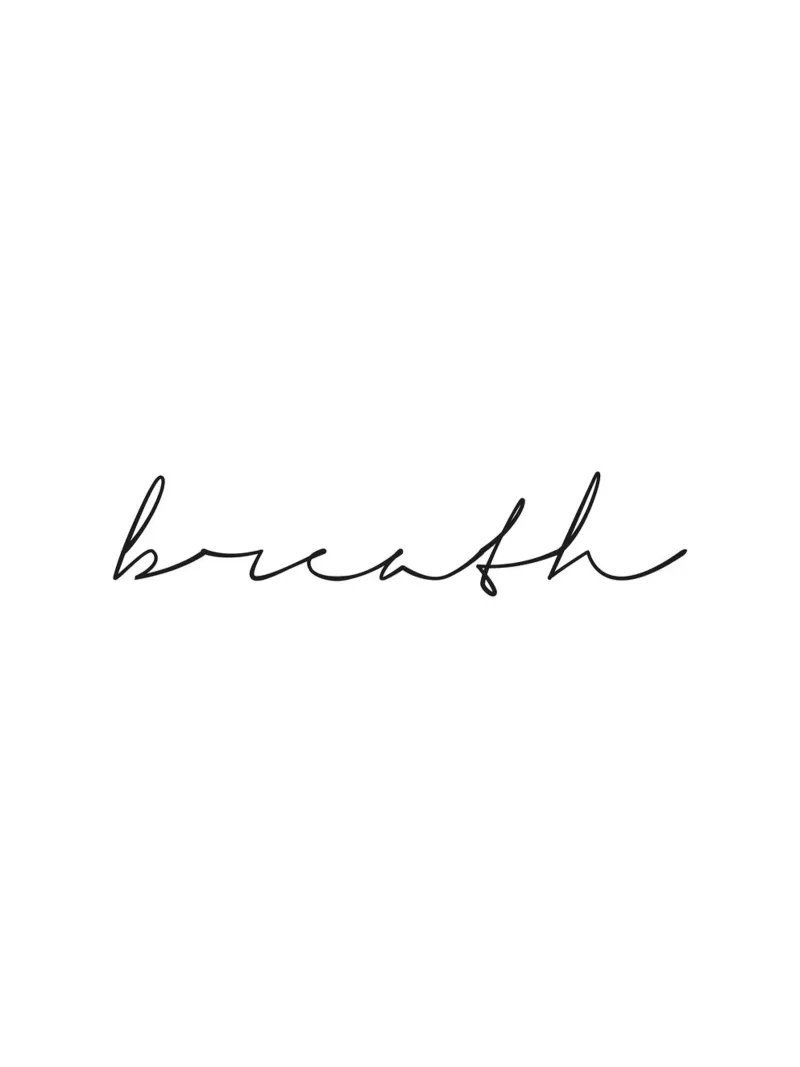 Breathe Poster - Elegant typography design alu-dibond by Whole©