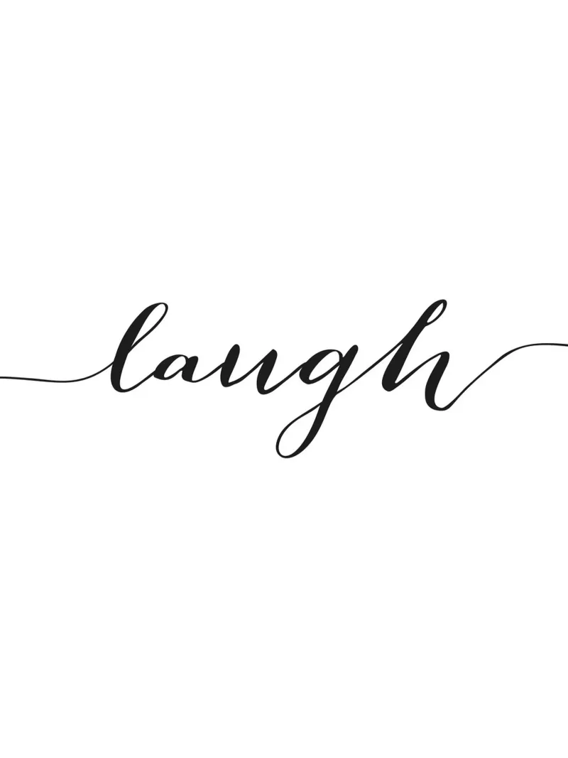Laugh Poster - Tipografia umoristica di design poster con telaio in plastica da Whole©