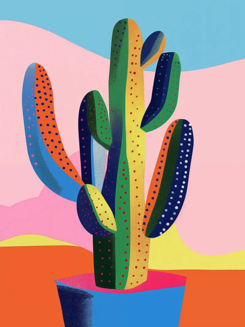 Cactus colorati e pastello pellicola backlit da Autofocus