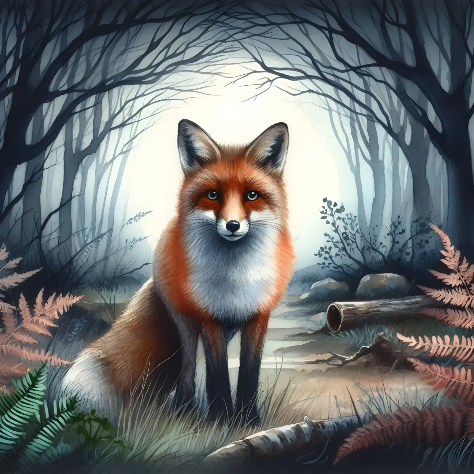 Der Fuchs im Wald Hahnemühle von ARTOMATIC