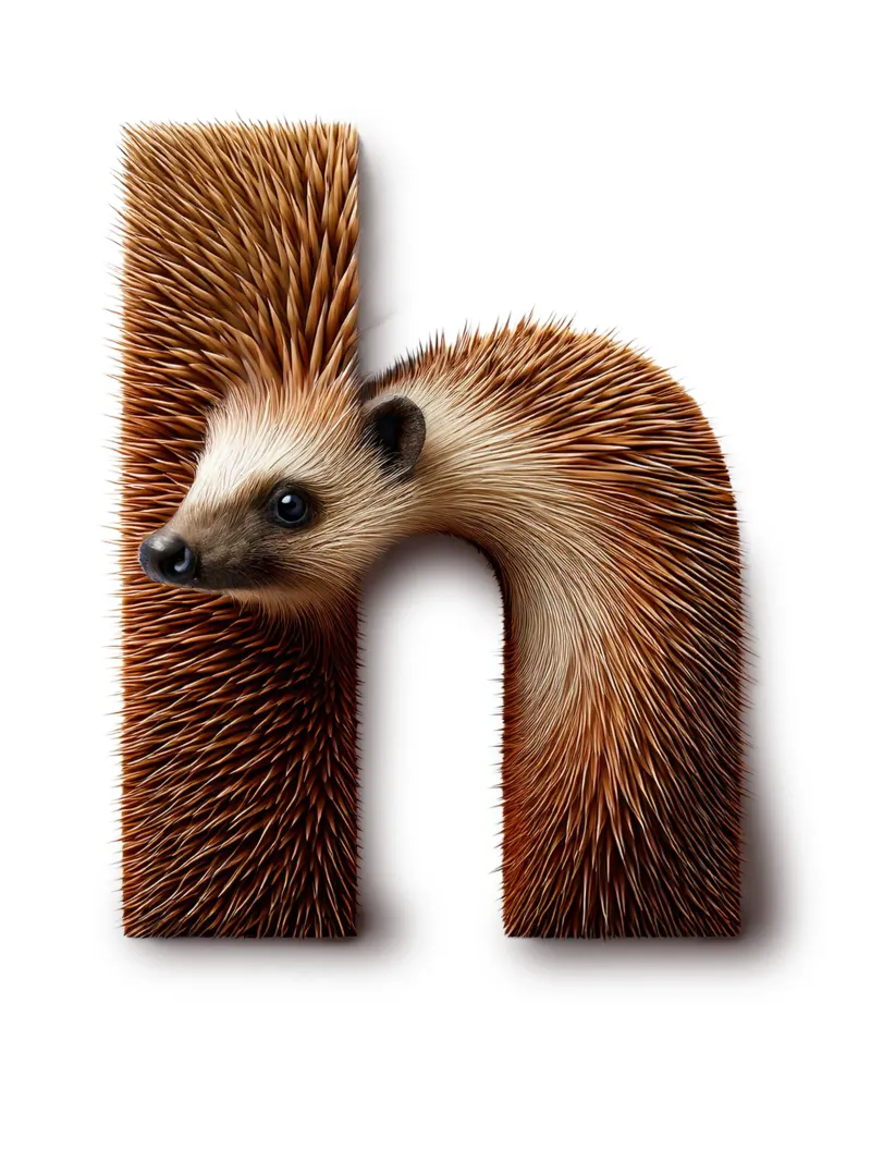 h – hedgehog pellicola backlit da The True Type