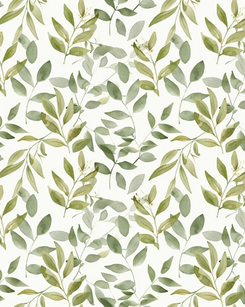 Boho Vintage Botanico Verde Foglie Cottagecore Floreale alluminio dibond da Gentle Echoes Art