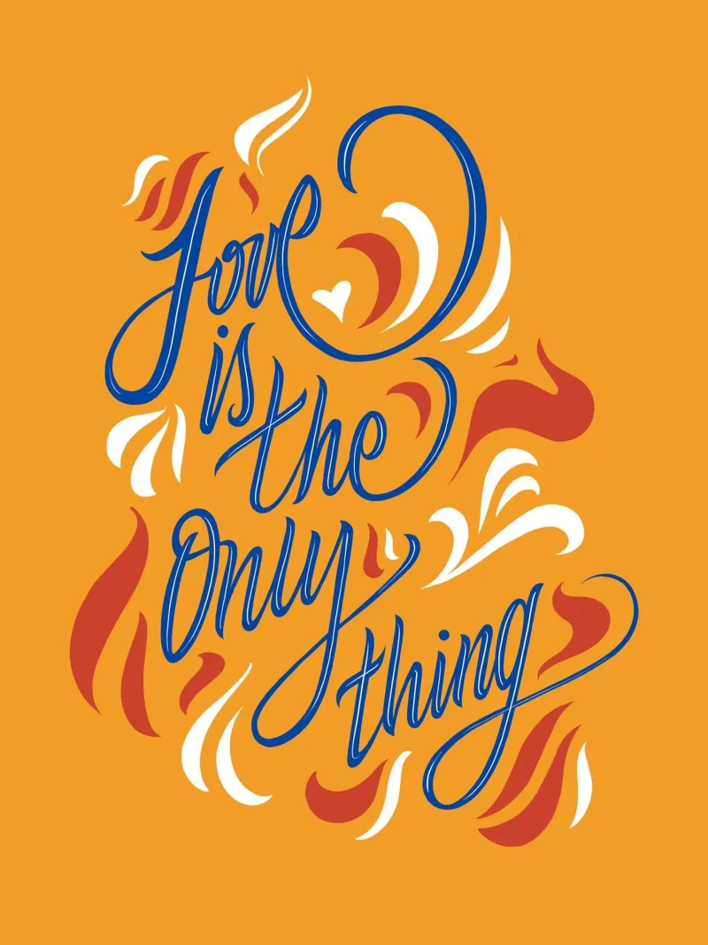 Love is the only thing pellicola backlit da Glettering