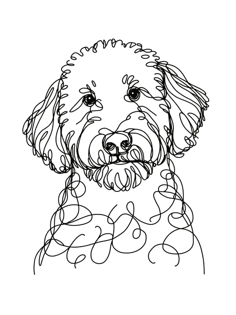 Scarabocchio d'oro Line Art poster con telaio in alluminio da WijdevenDesign