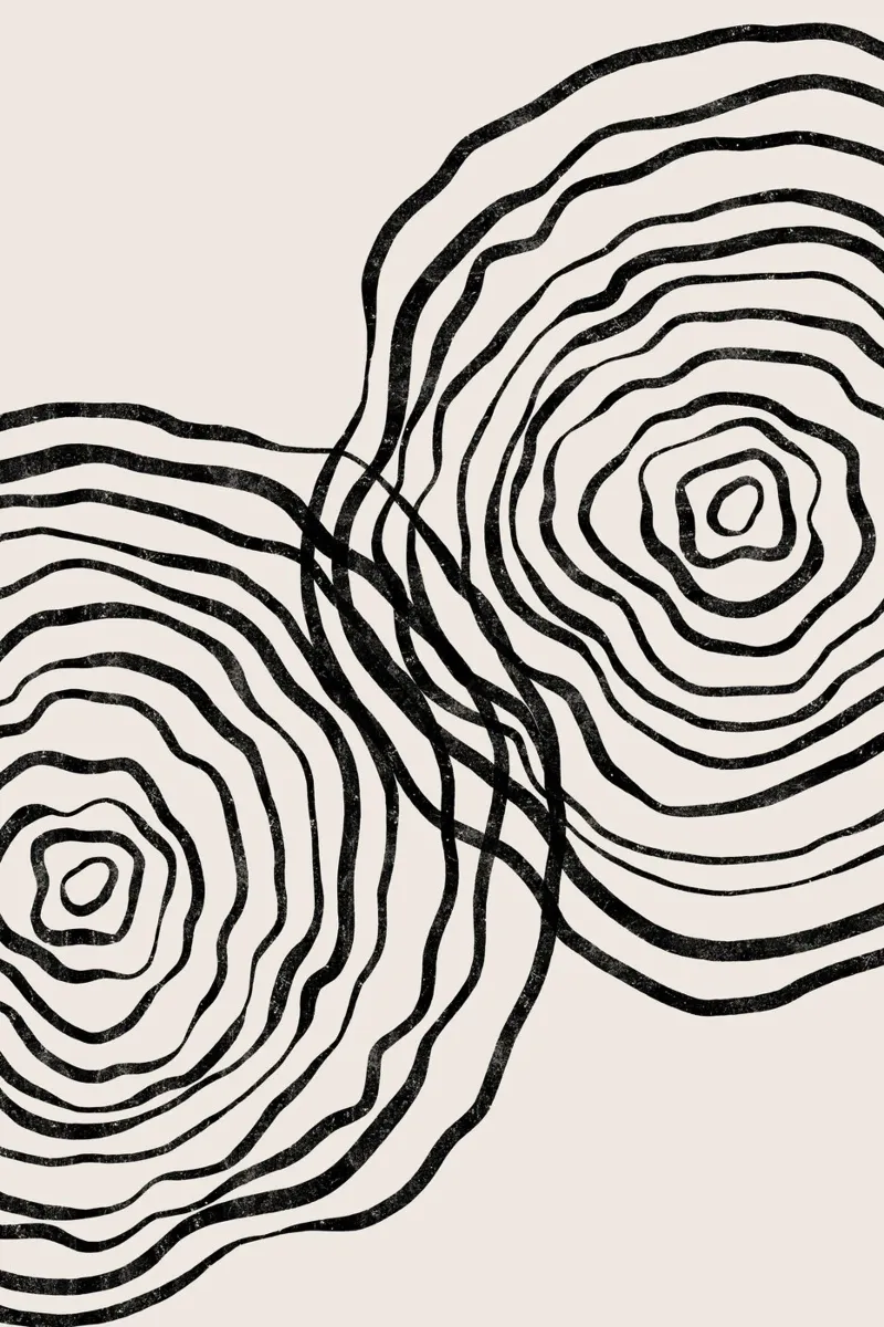 Cats & Dotz - Shape 01 Double Circles canvas by The Artcircle