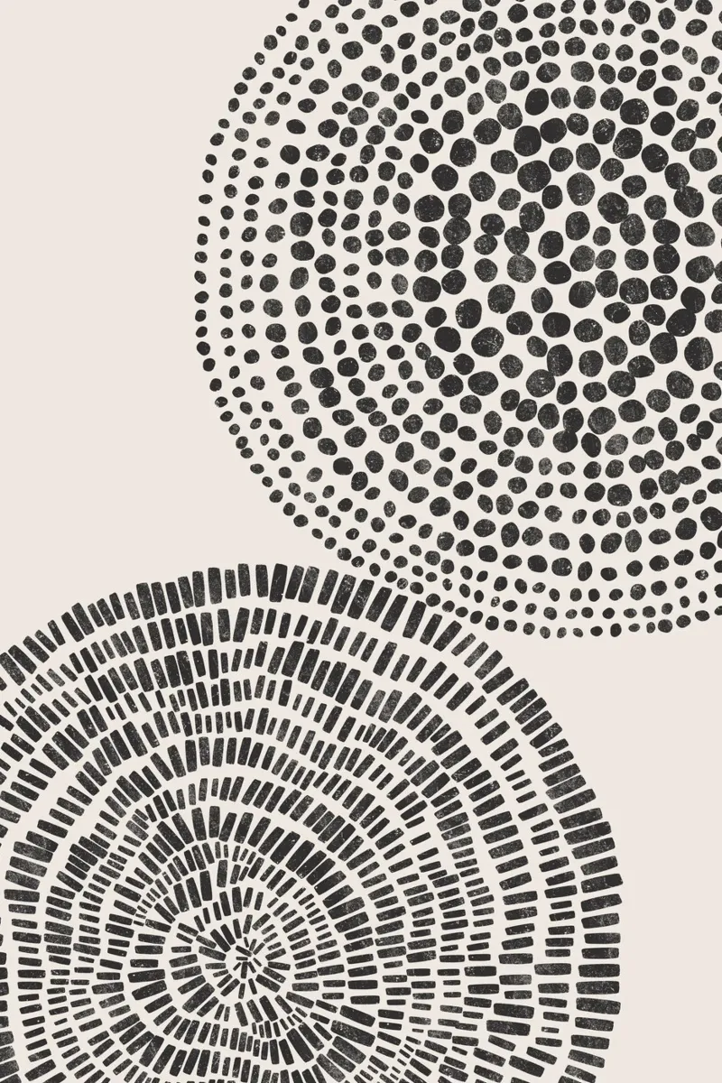 Cats & Dotz - Shape 05 Double Circles canvas by The Artcircle