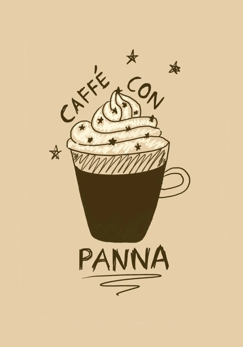Caffe con Panna tela con Cornice a cassetta da Studio Dolci