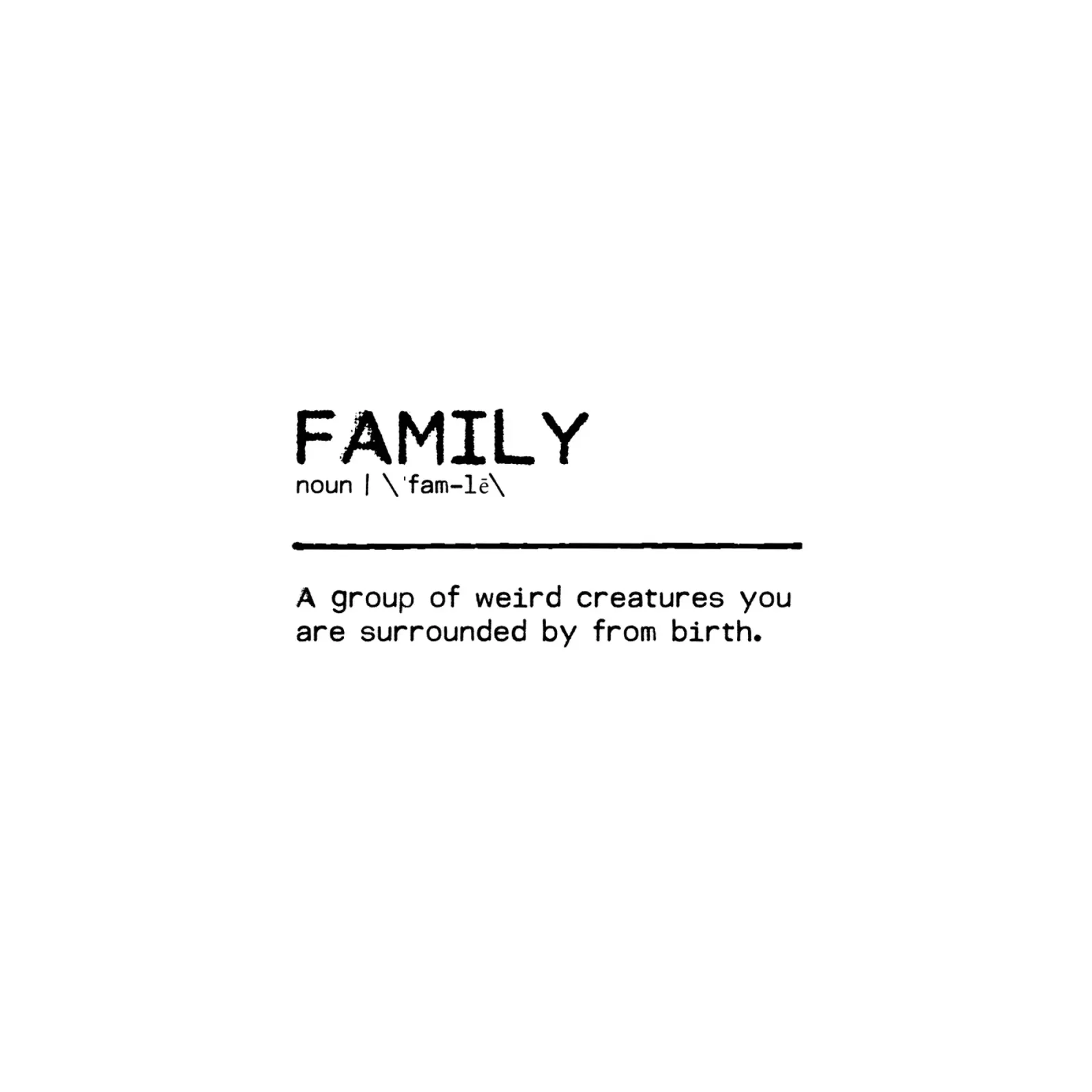 Definition Zitat - Familie II Poster von Orara Studio