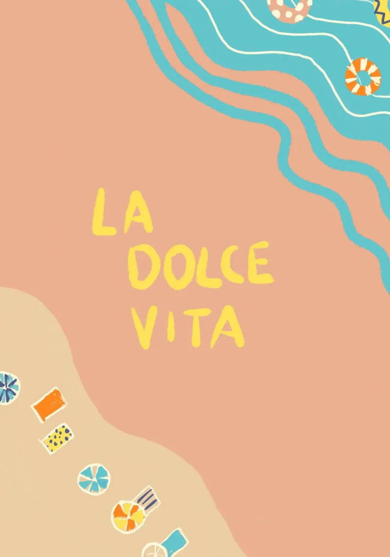 La Dolce Vita - Strand poster con telaio in plastica da Studio Dolci