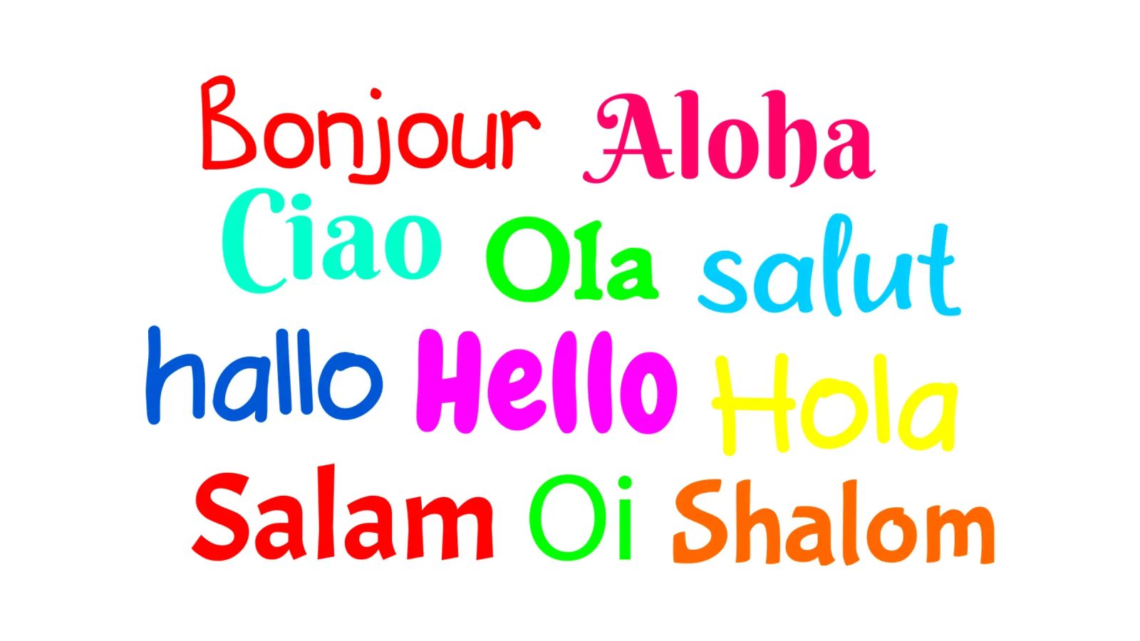 Hello in different languages pellicola backlit da happieeagle