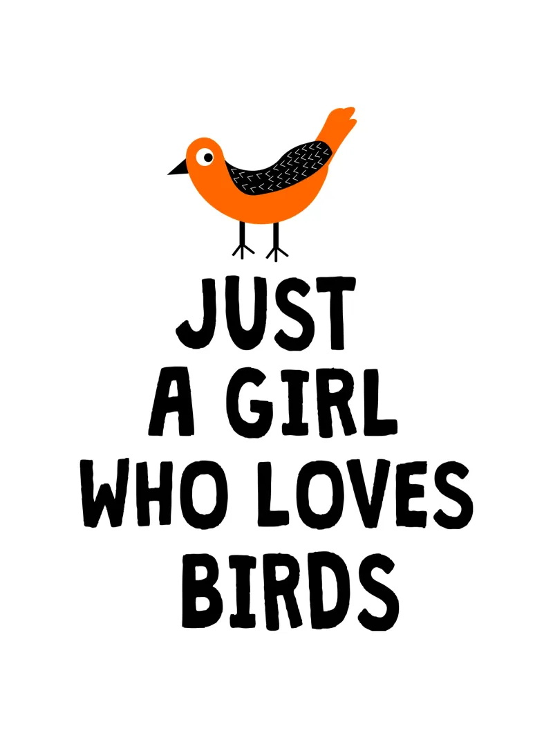 Just a girl who loves birds poster con telaio in plastica da happieeagle