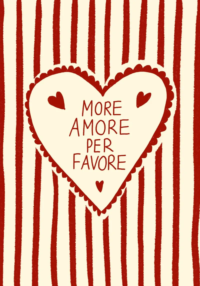 More Amore per favore pellicola backlit da Studio Dolci