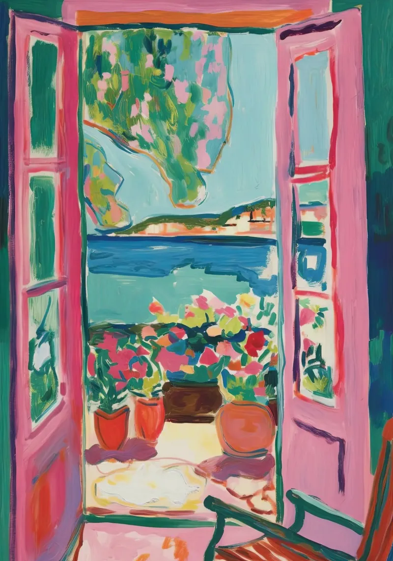 Open Window - inspired by Henri Matisse canvas by Nikis Art Studio