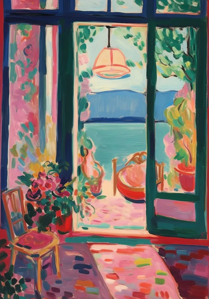 A window into the infinity of colours canvas by Nikis Art Studio