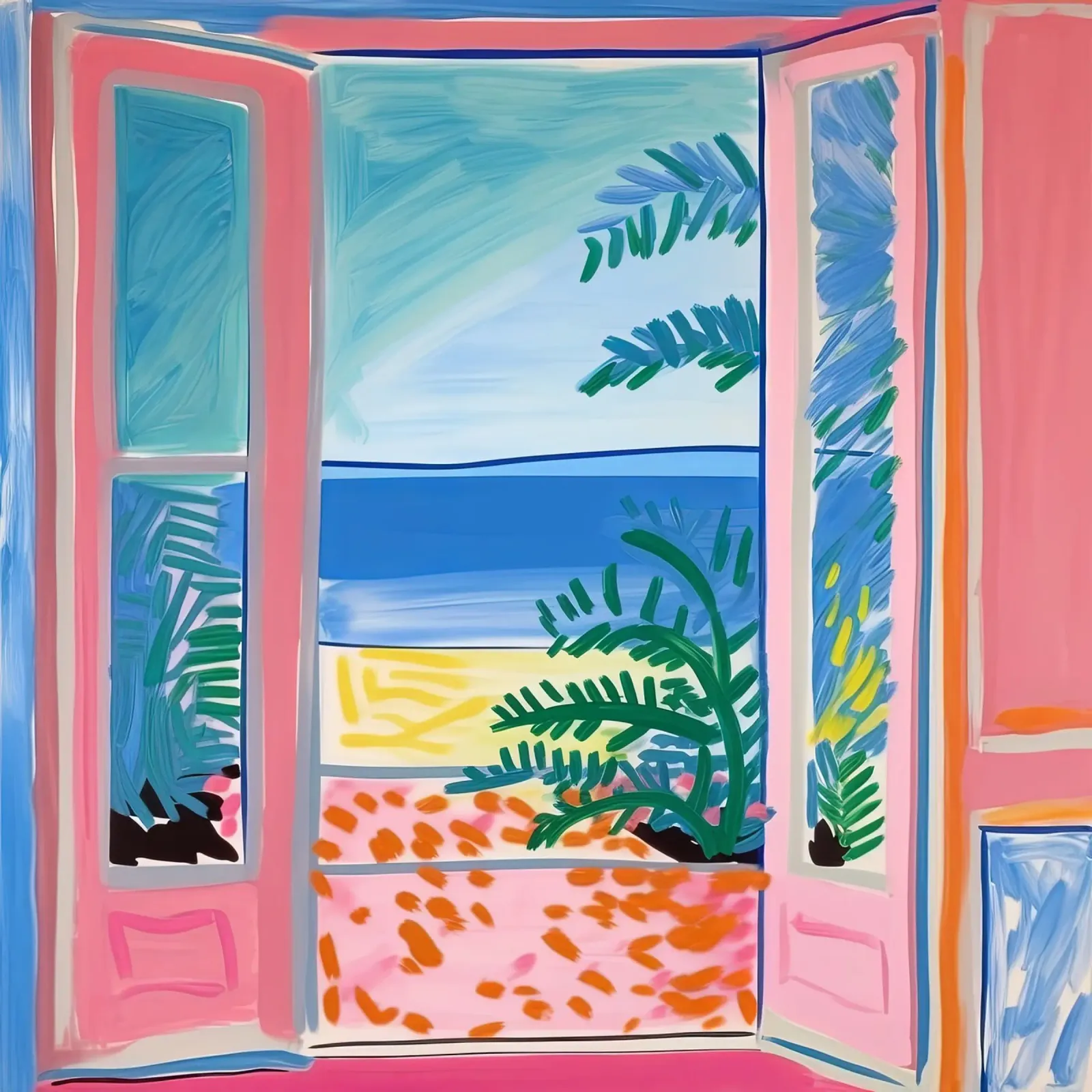 Open Window - inspiriert von Henri Matisse Hahnemühle von Nikis Art Studio