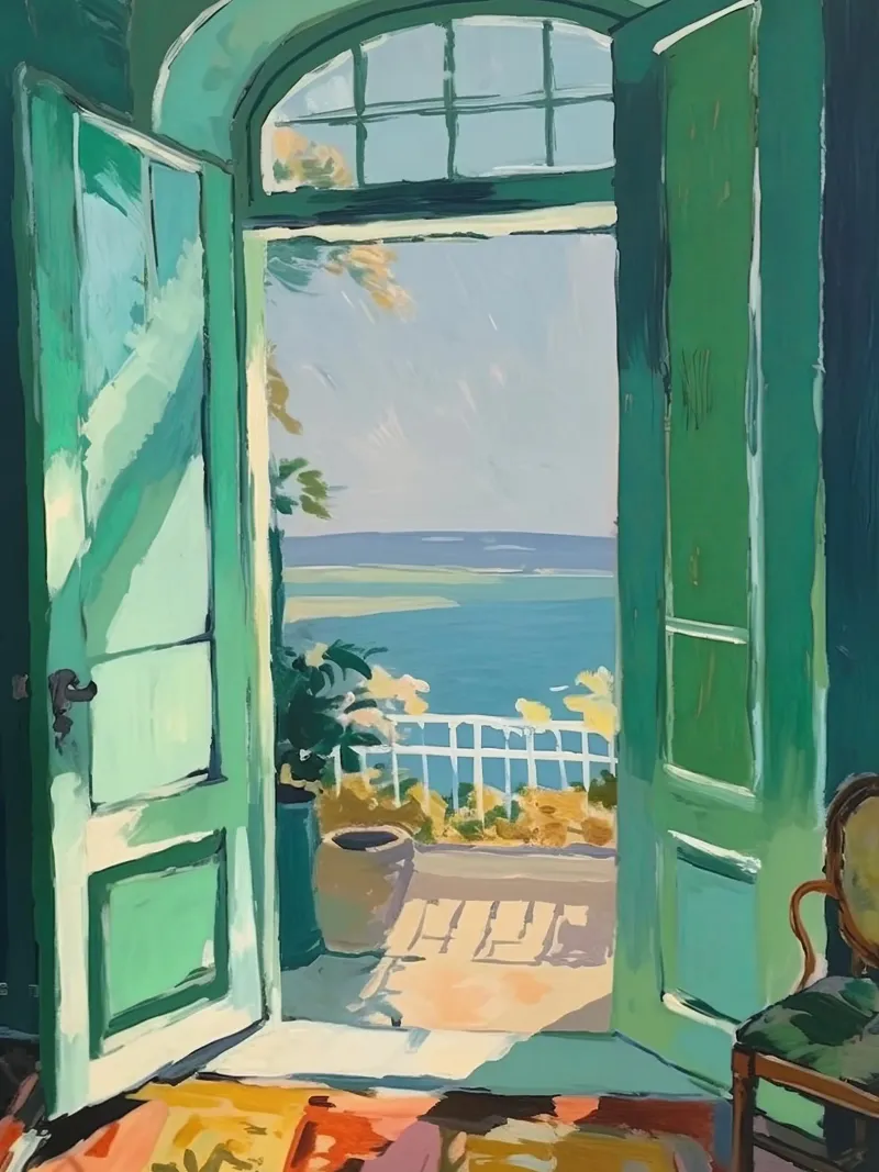 Light and life: A window into art canvas by Nikis Art Studio