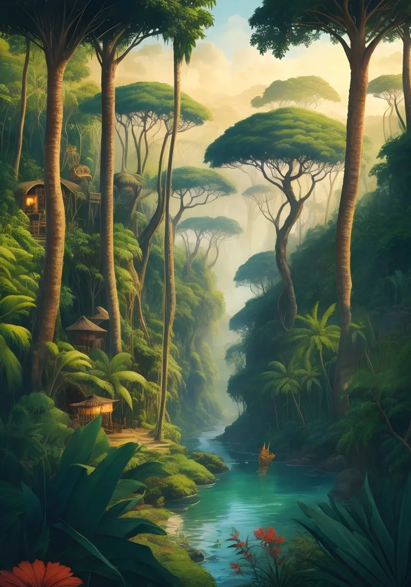 Foresta pluviale alluminio dibond da Charnwood Prints