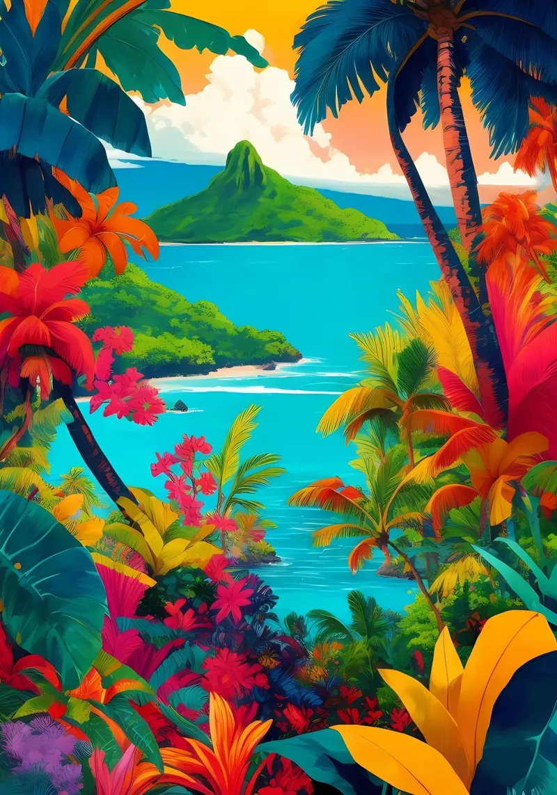 Paradiso tropicale carta hahnemühle da Charnwood Prints