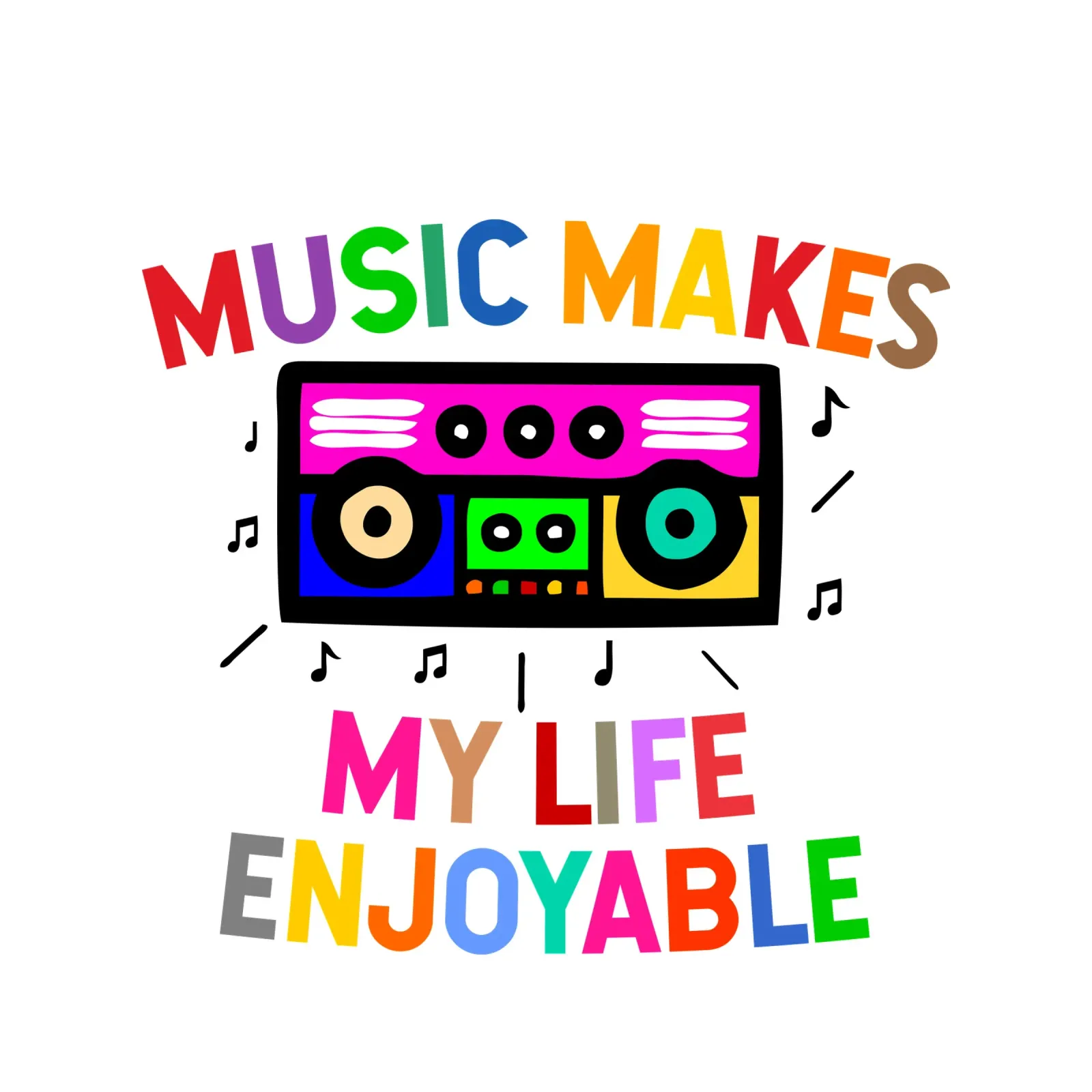 Music makes my life enjoyable pellicola backlit da happieeagle