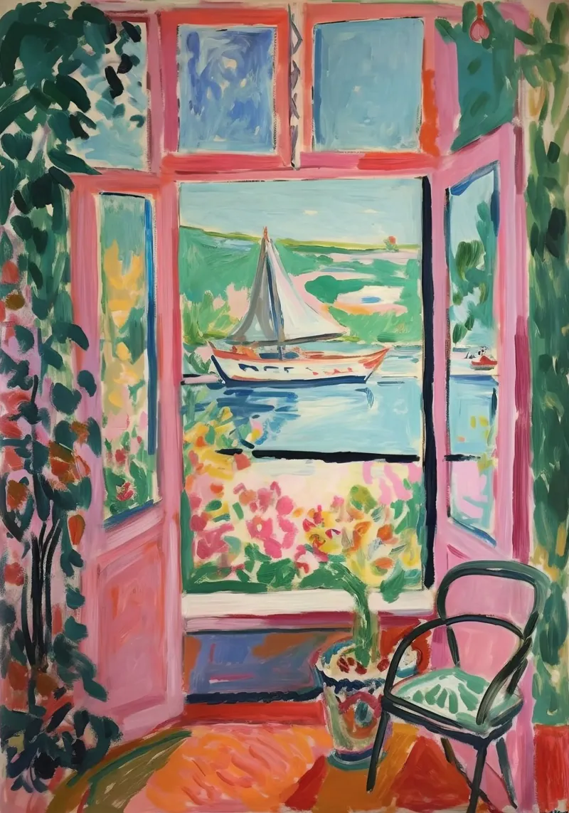 A window to the south: colours and lightness hahnemühle by Nikis Art Studio