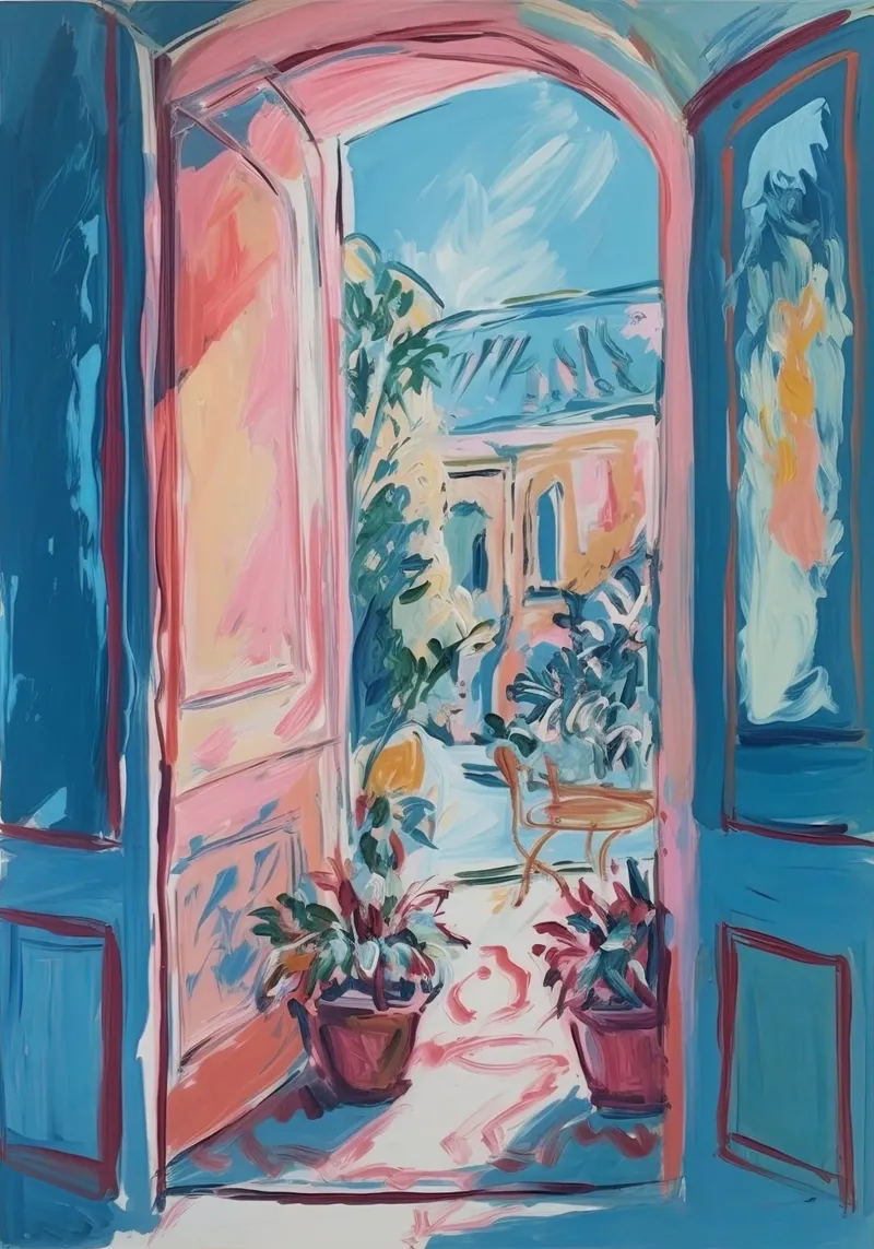 Mediterranean silence: a glimpse into infinity canvas by Nikis Art Studio