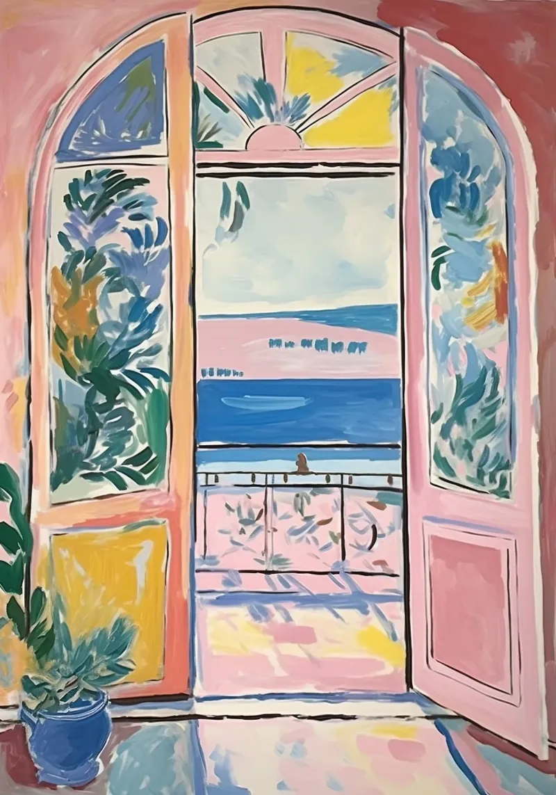 A window and the world behind it canvas by Nikis Art Studio