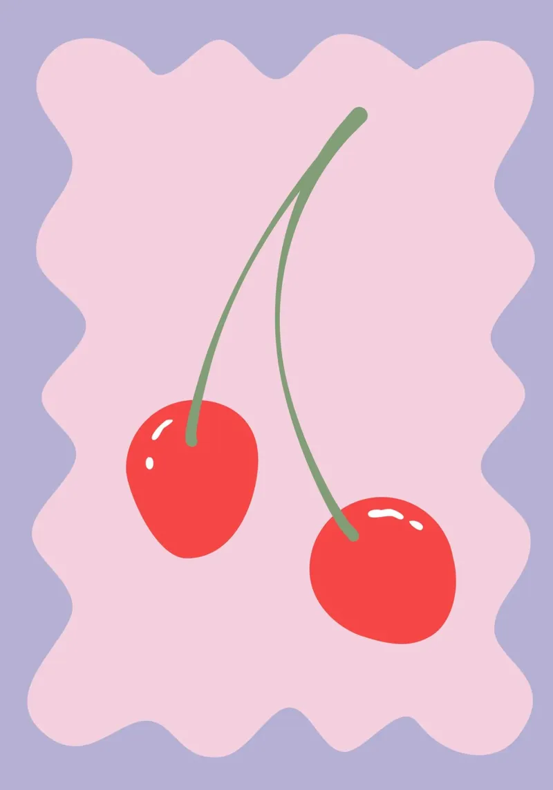 Preppy Cherry PRINT hahnemühle by pdigitalprints