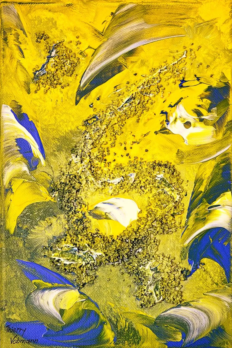 IDEAL GIFT 68 canvas met Baklijst van Thierry Vobmann Abstract painting