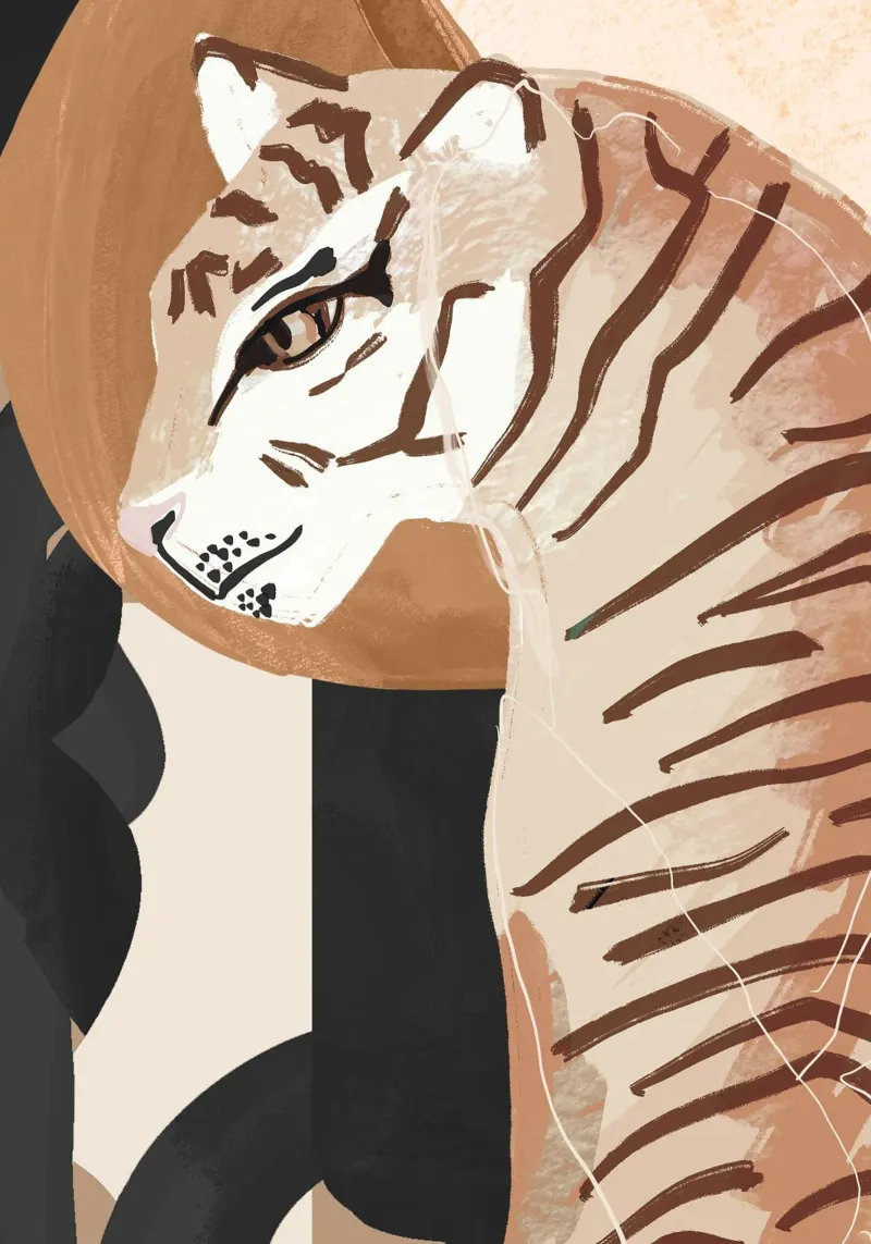 Tigre d'arte astratta poster da ThingDesign