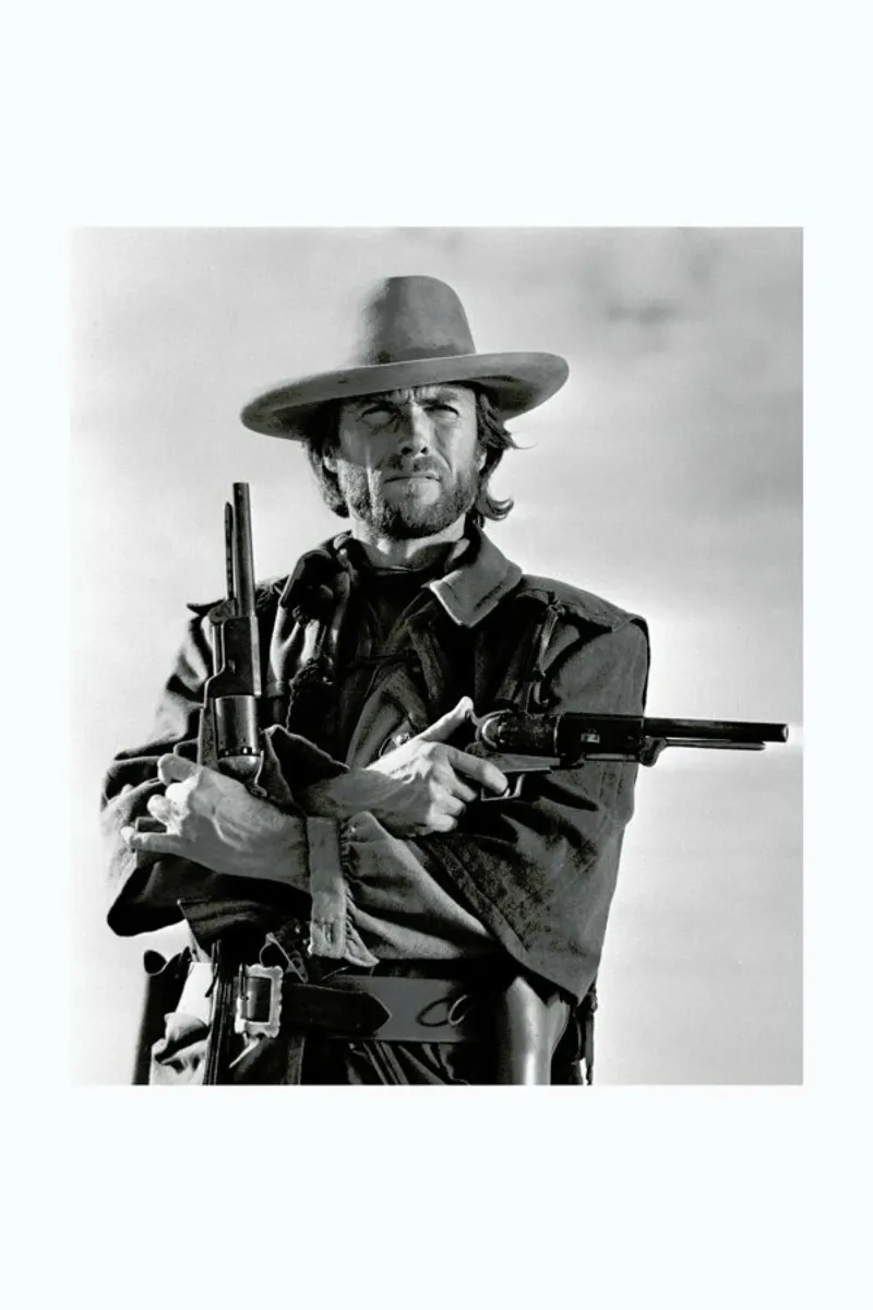 Clint Eastwood in The Outlaw Josey Wales, 1975 pellicola backlit da Gallery Print and Art Limited
