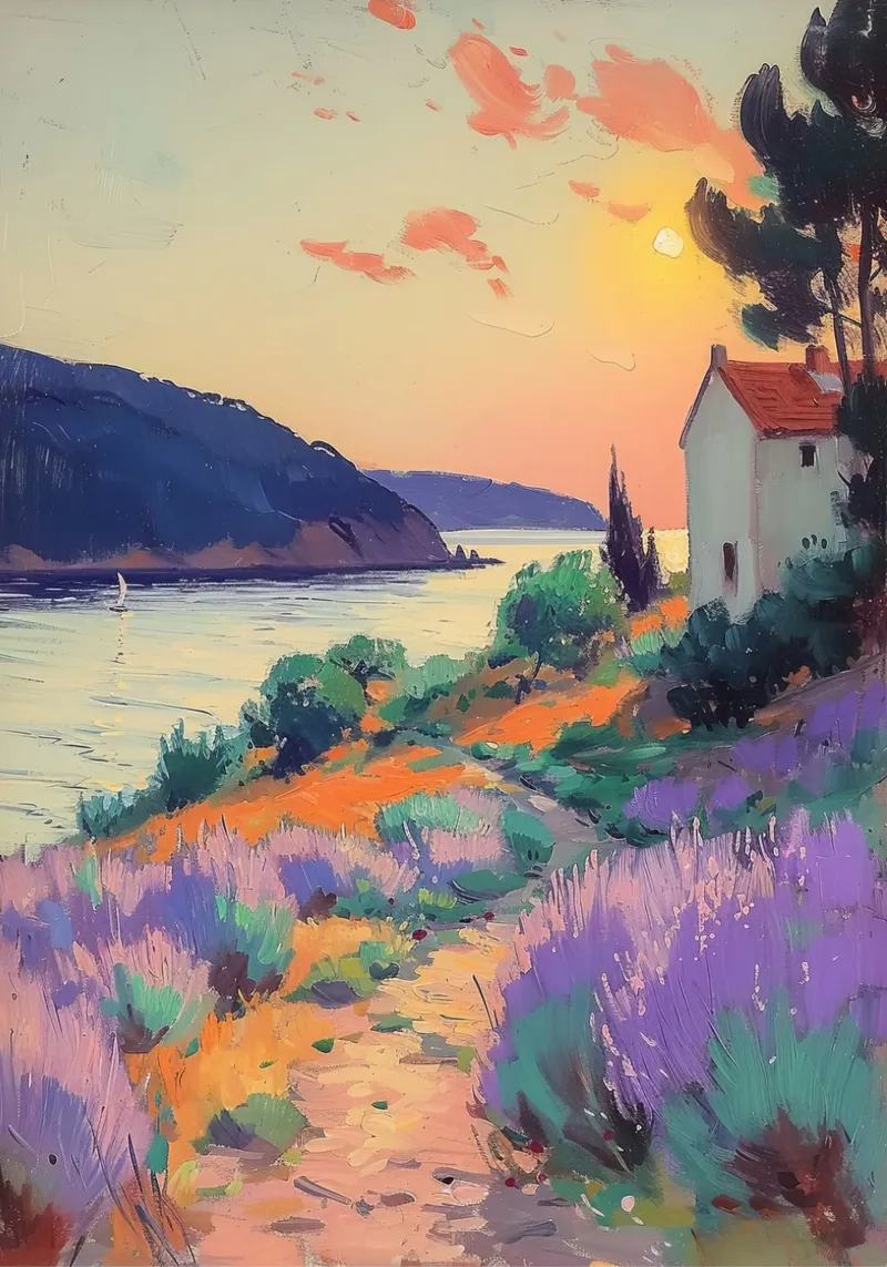 The harmony of light canvas with Floater frame by Nikis Art Studio