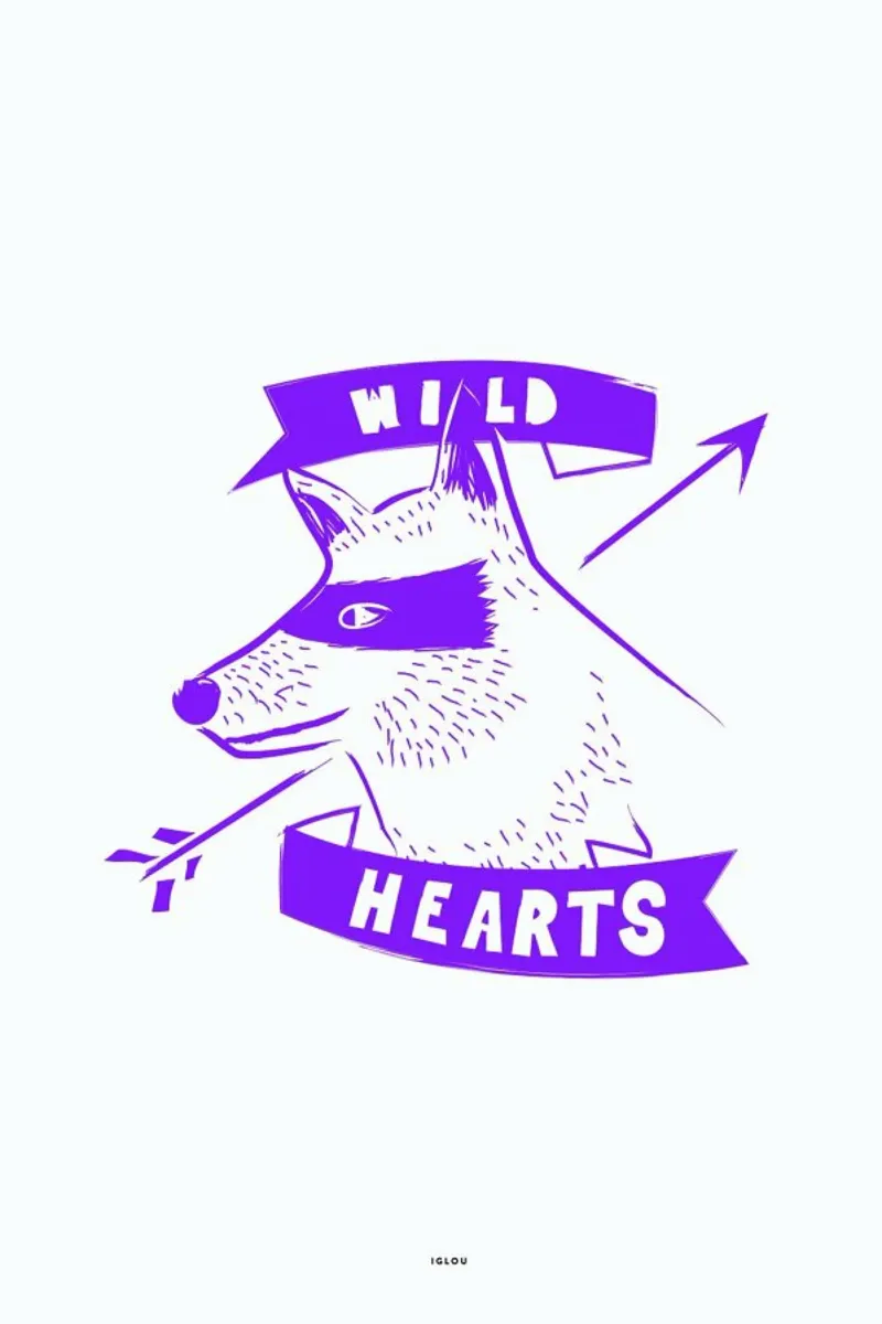 Wild Hearts 2 poster con telaio in alluminio da Iglou