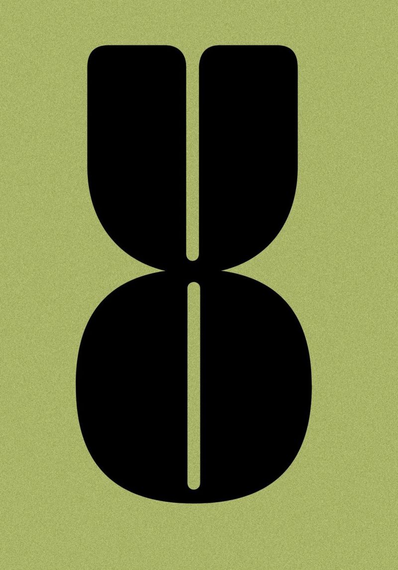 Abstract Composition of Letters O and U poster by Lisa Jureczko Arts Illustration