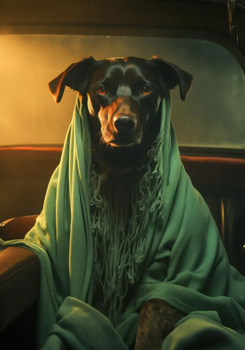 Madame LeSoir pellicola backlit da Affiches Chien Originales – Dogland
