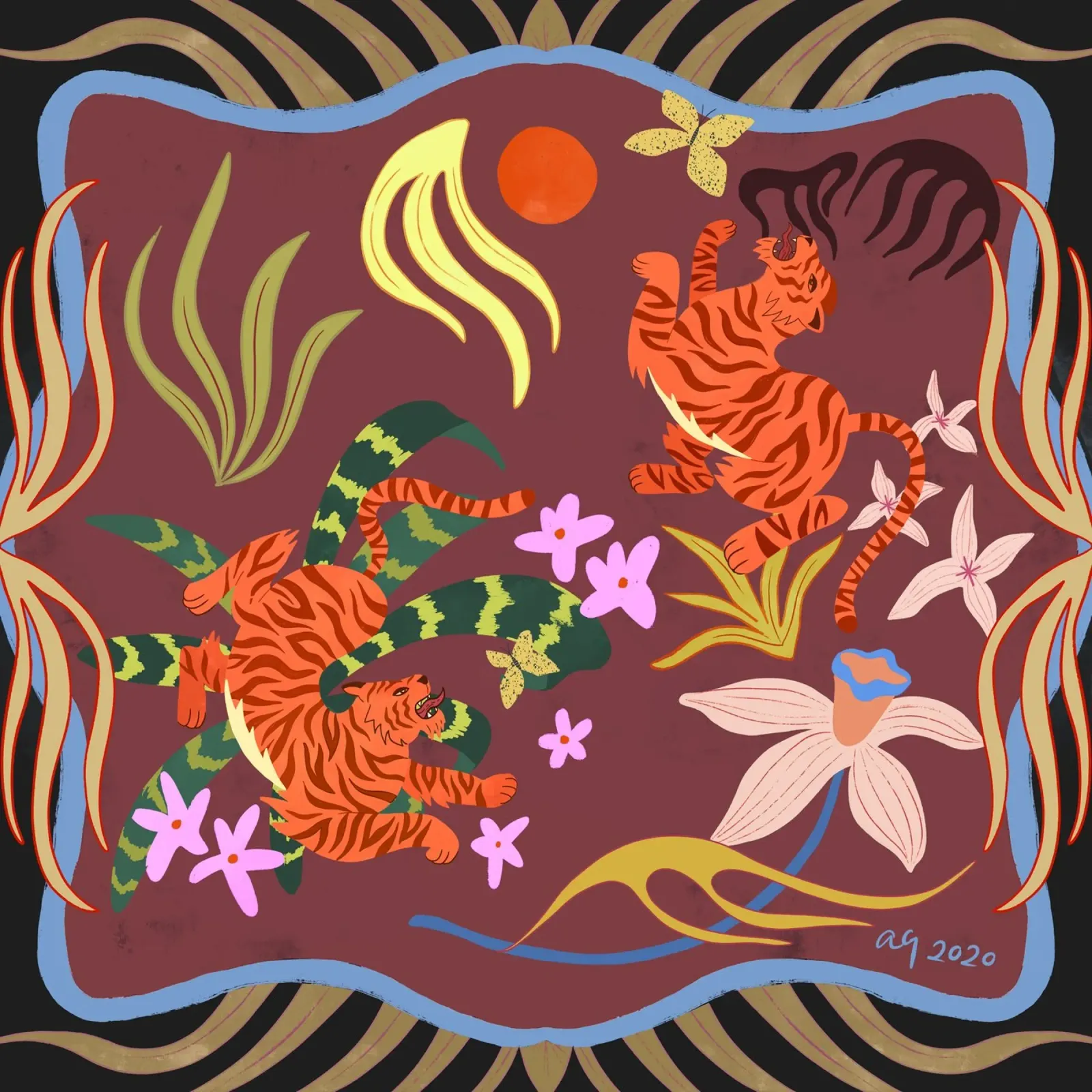 Wild Night poster with aluminum frame by Arty Guava